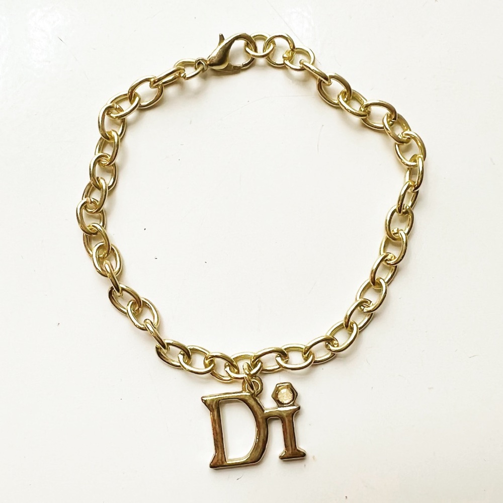 🔔Vintage Diamonds International gold & diamond charm bracelet
